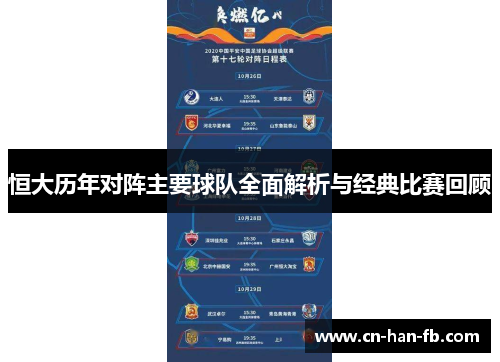 恒大历年对阵主要球队全面解析与经典比赛回顾