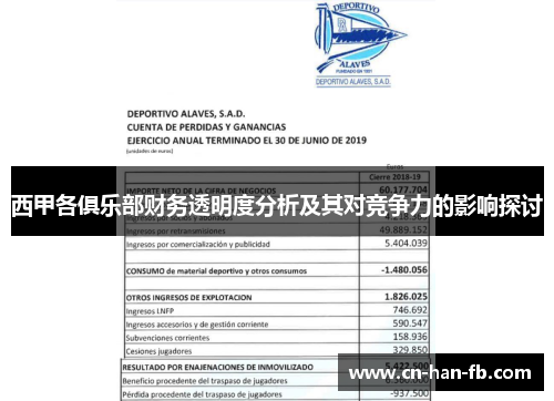 西甲各俱乐部财务透明度分析及其对竞争力的影响探讨