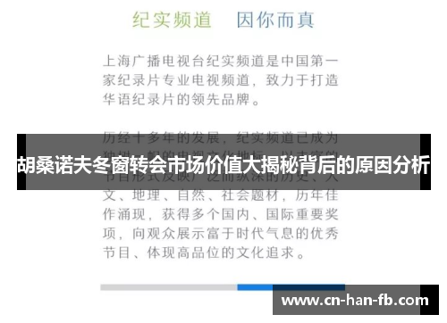 胡桑诺夫冬窗转会市场价值大揭秘背后的原因分析 胡桑诺夫冬窗转会市场价值大揭秘背后的原因分析